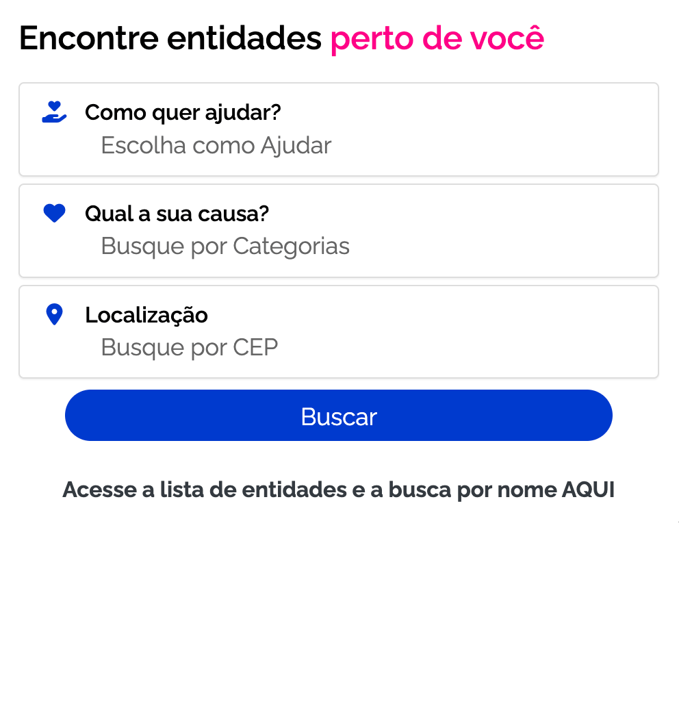 animação com a forma de busca